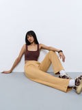 Premium Scuba Joggers: Biscuit Brown Women Slim Joggers