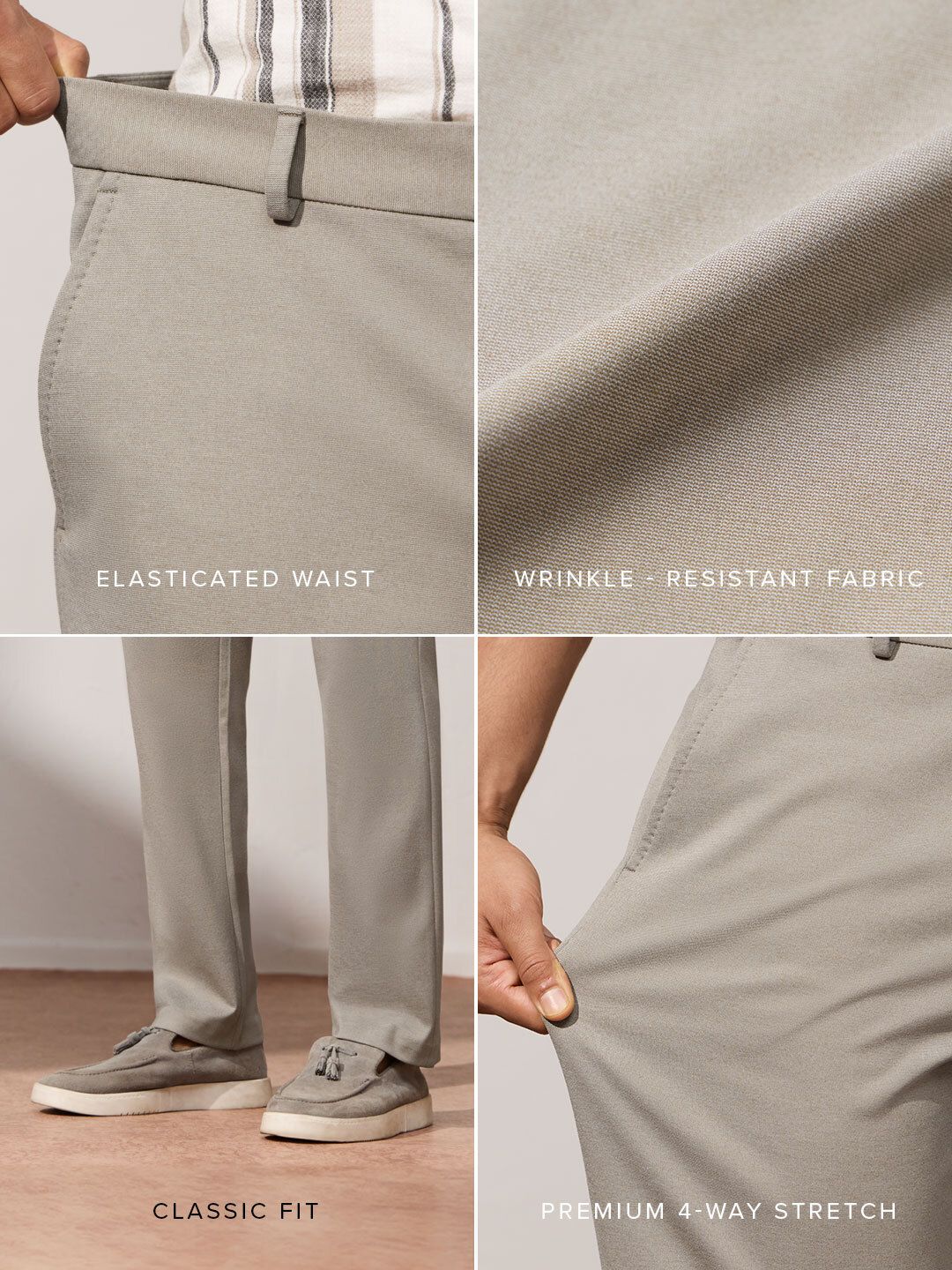 All-Day Pants: Light Khaki Men Pants