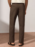 Korean Pants: Mocha Cotton Linen Pants