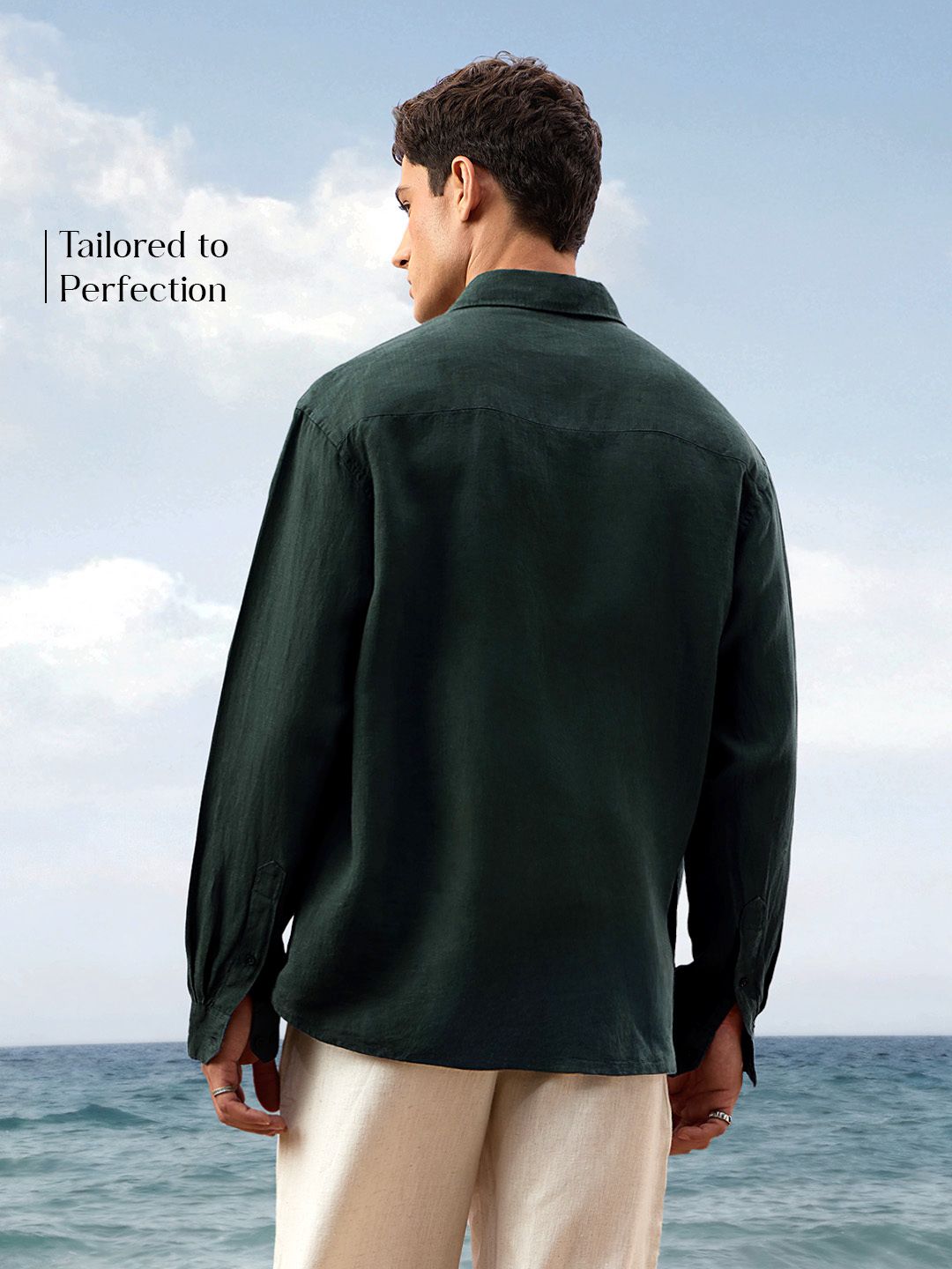 Luxe Linen Shirt: Dark Moss 100% Linen Shirts