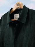 Luxe Linen Shirt: Dark Moss 100% Linen Shirts