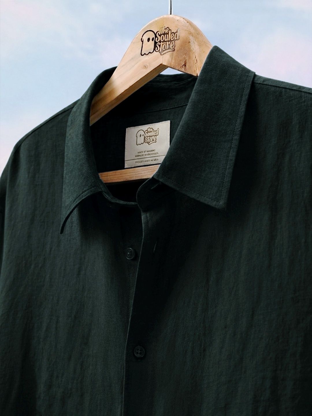 Luxe Linen Shirt: Dark Moss 100% Linen Shirts