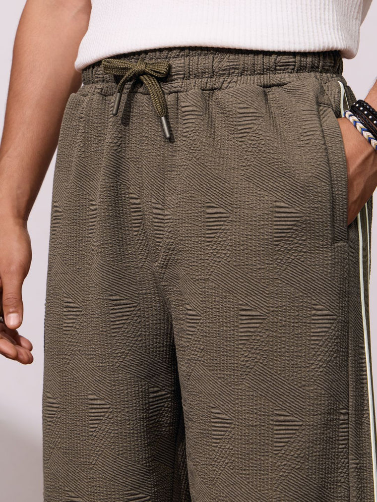 Quilted Joggers: Slate Korean Joggers