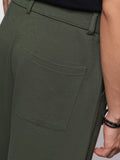 Ottoman Textured Pants: Olive Men Pants