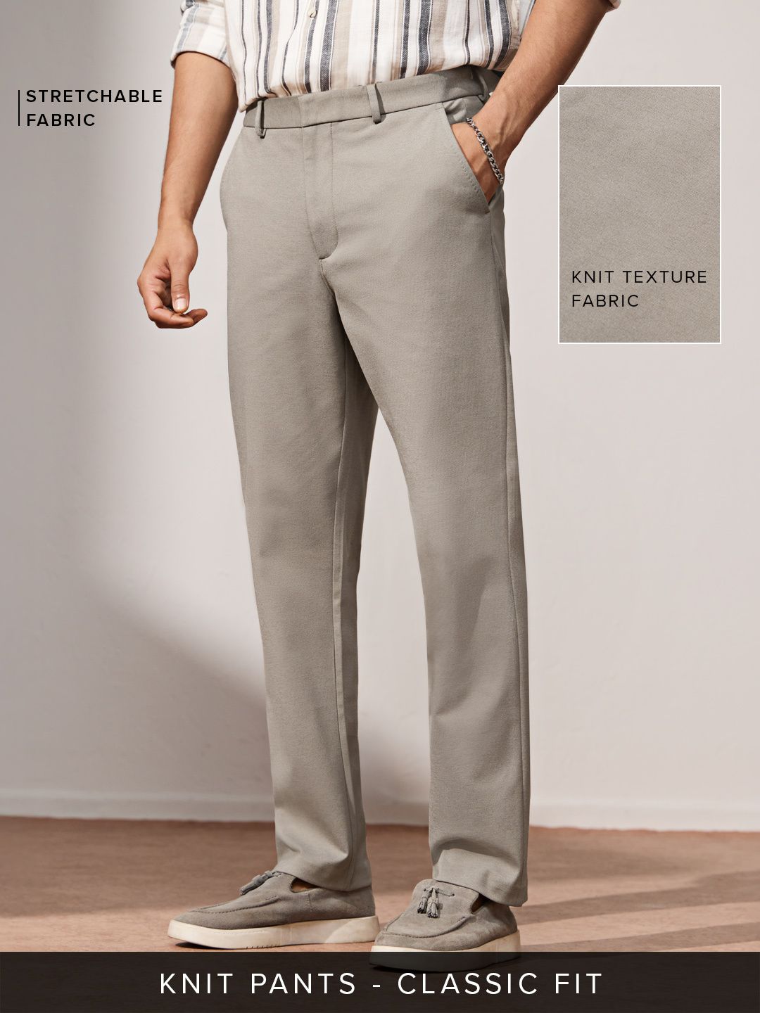 All-Day Pants: Light Khaki Men Pants