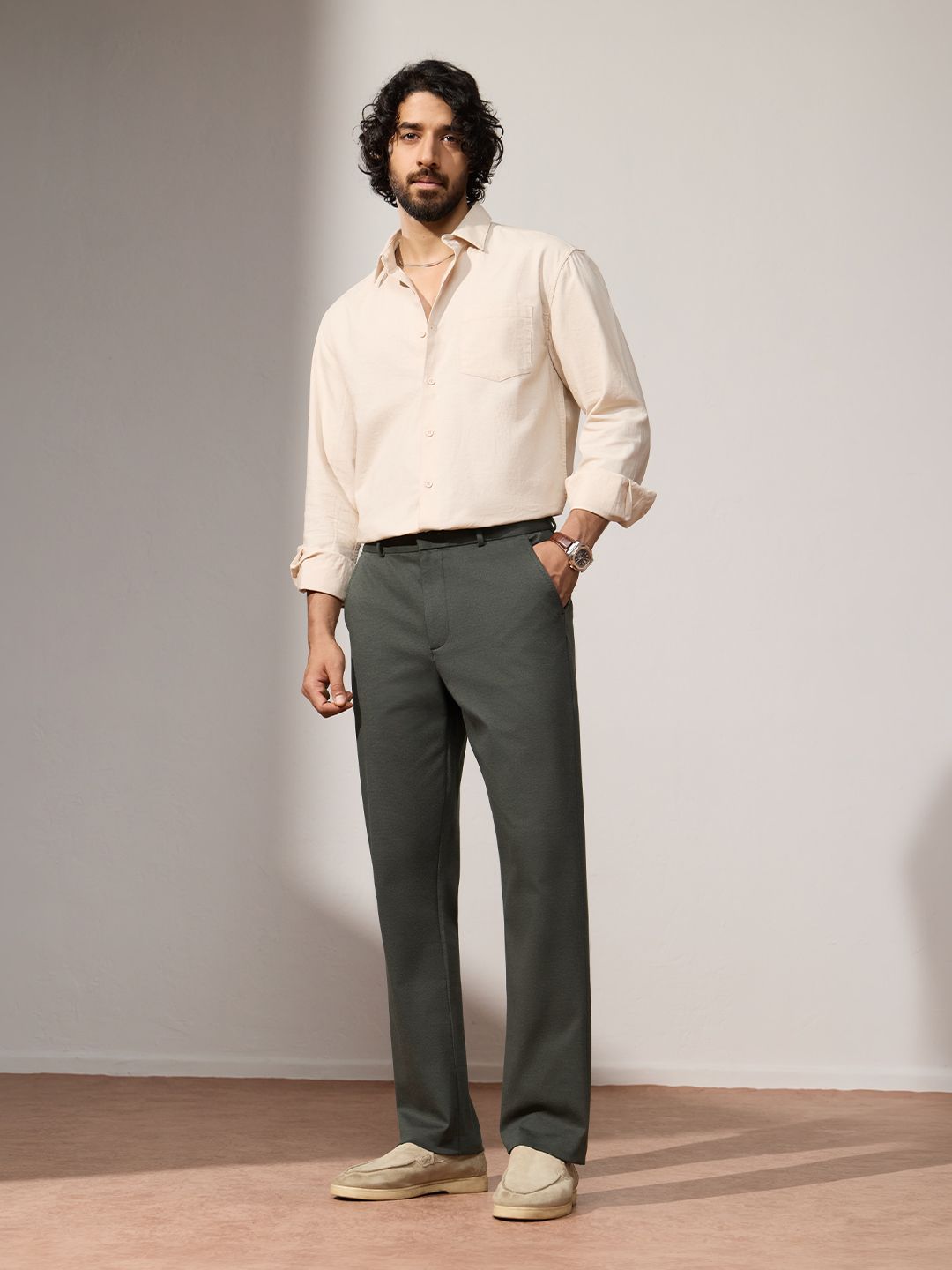 All-Day Pants: Dark Olive Green Men Pants