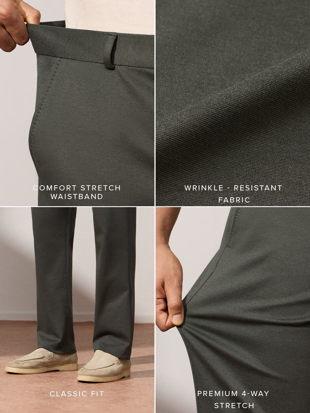 All-Day Pants: Dark Olive Green Men Pants