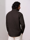 Cotton Linen: Mocha Cotton Linen Shirts