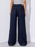 Wide-Fit Denim: Indigo Blue Women Wide Denims