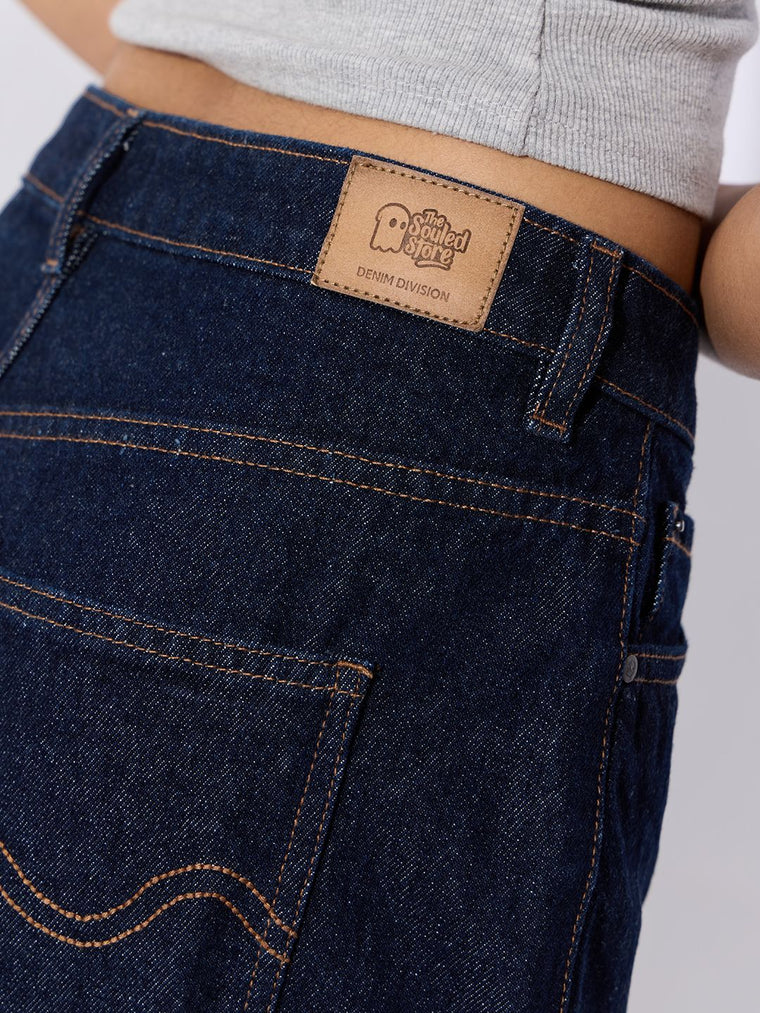 Wide-Fit Denim: Indigo Blue Women Wide Denims