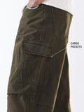 Cargo Denims: Dusty Olive Men Cargo Jeans