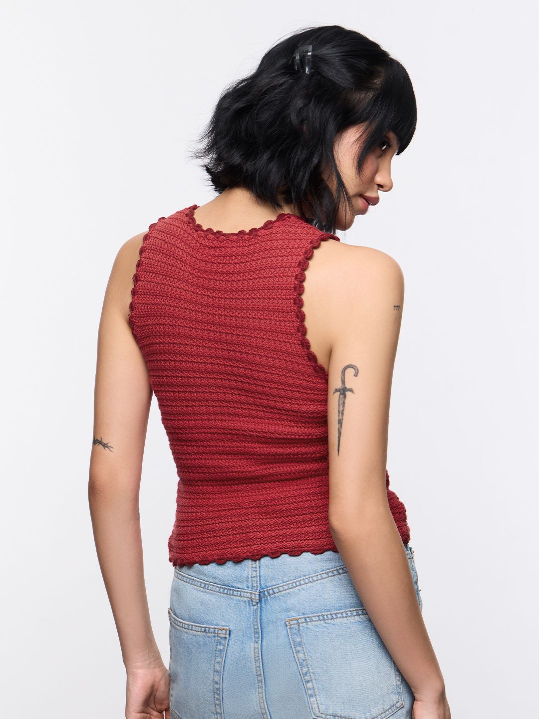 Essential Solids: Carmine Women Knit Tops