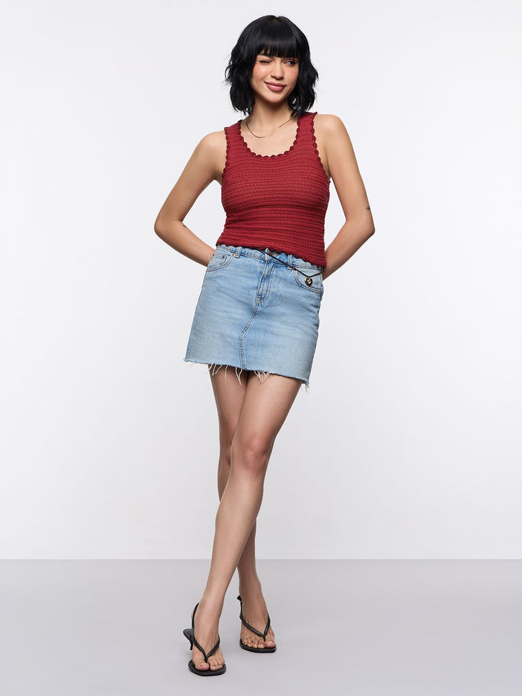 Essential Solids: Carmine Women Knit Tops