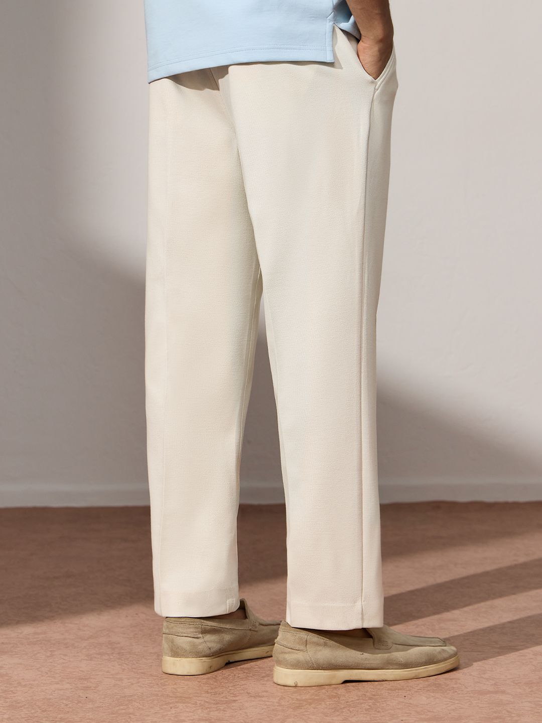 All-Day Pants : Ecru Men Pants