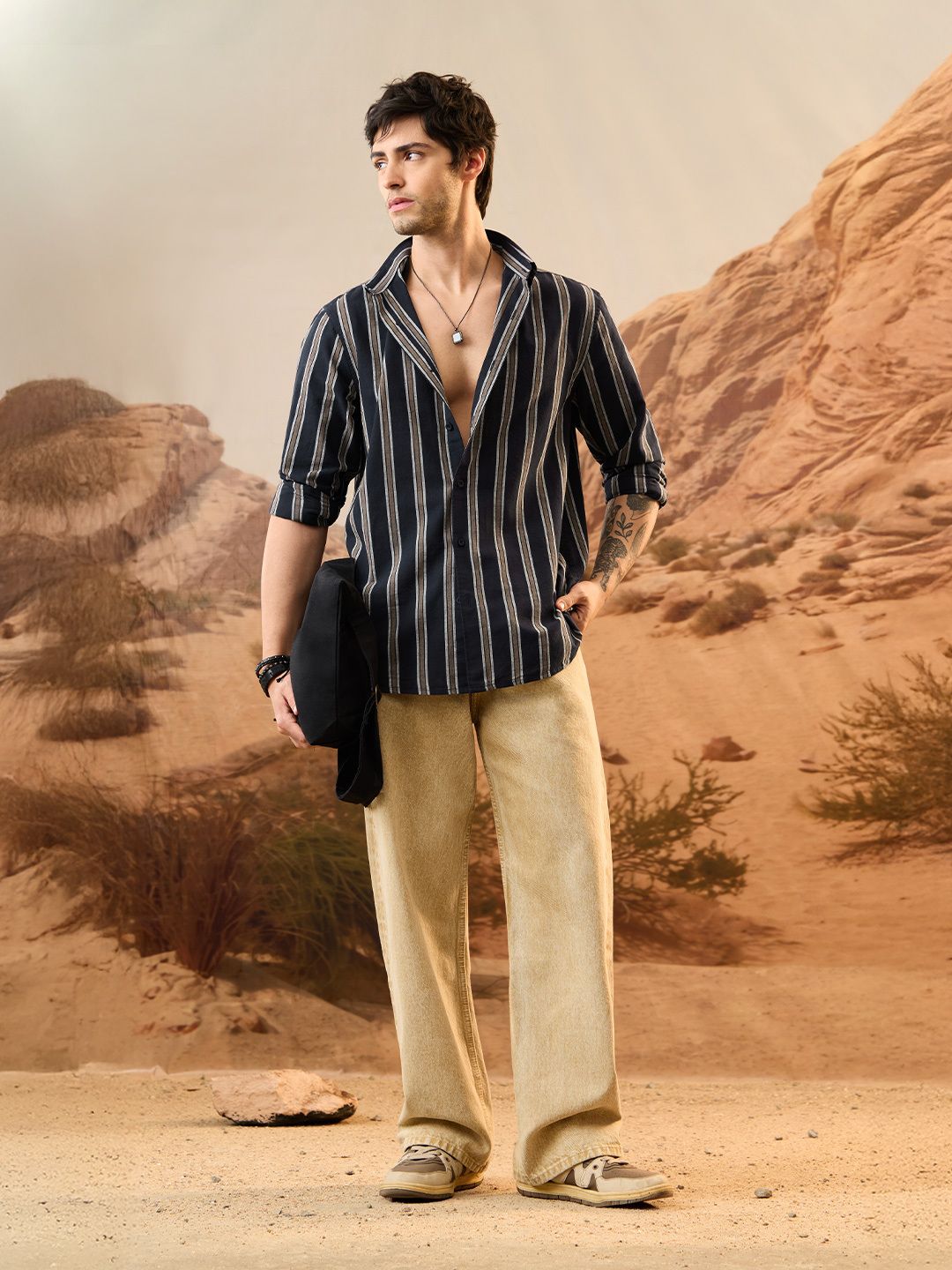 Cotton Linen Stripes: Harbour Cotton Linen Shirts