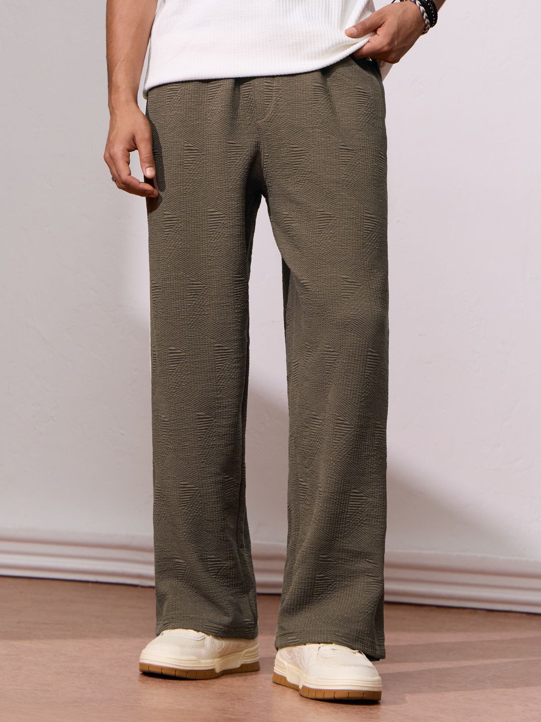 Quilted Joggers: Slate Korean Joggers