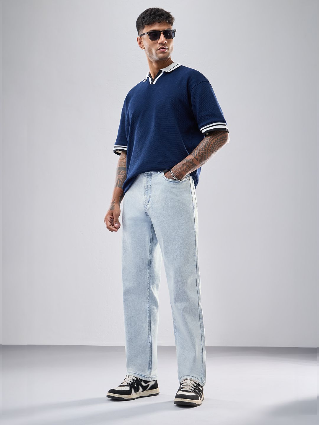 Straight-Fit Denim: Iceberg Men Straight Fit Jeans