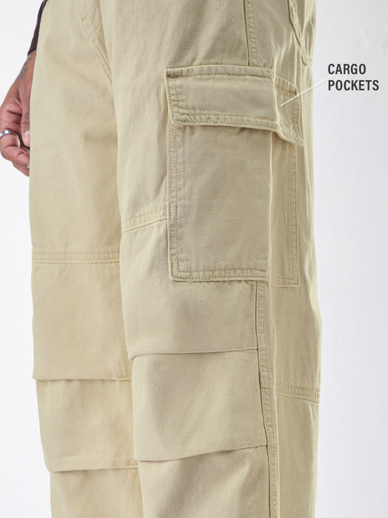 Cargo Denims: Vanilla Men Cargo Jeans