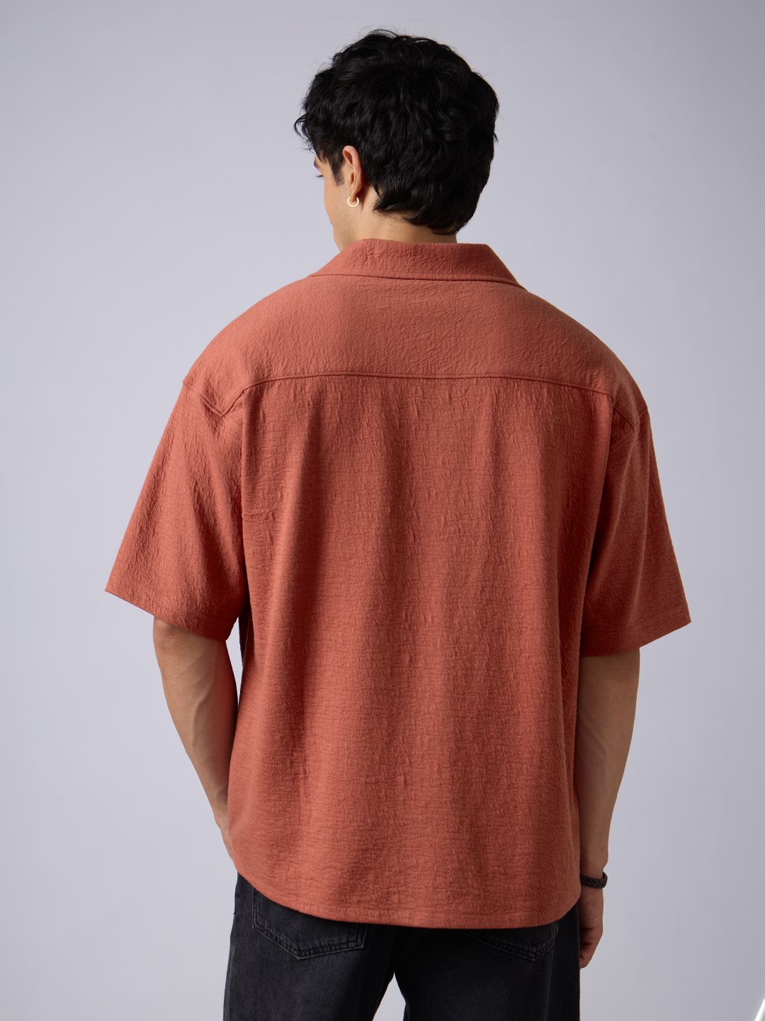Oversized Shirt: Signia Men Textured Shirts