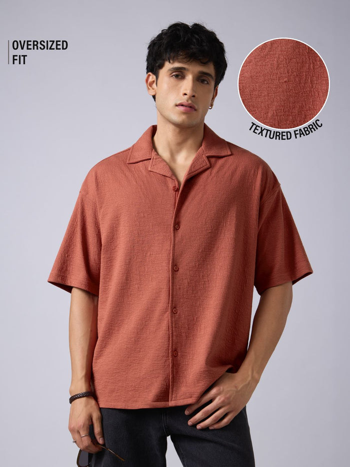 Oversized Shirt: Signia Men Textured Shirts
