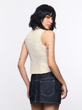 Solids: Classic Creme Women Fashion Tops