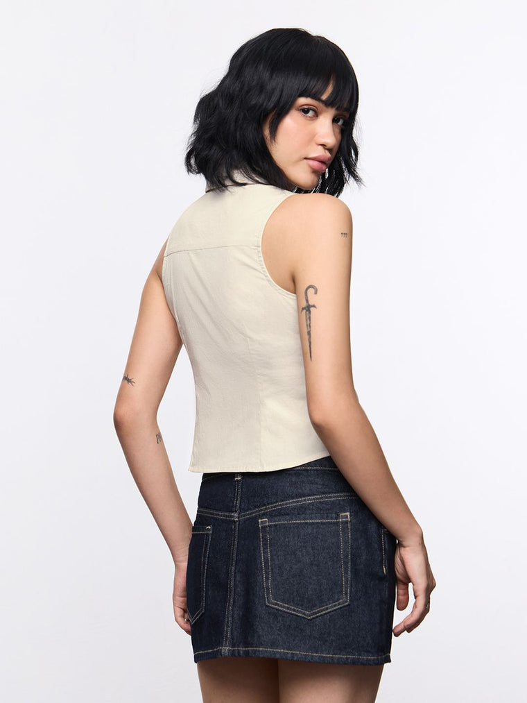 Solids: Classic Creme Women Fashion Tops