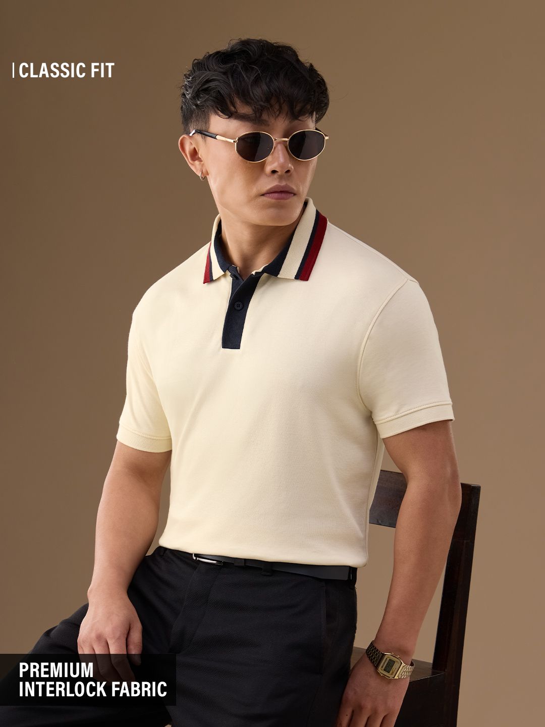 Premium Polo: Tofu white Classic Polos