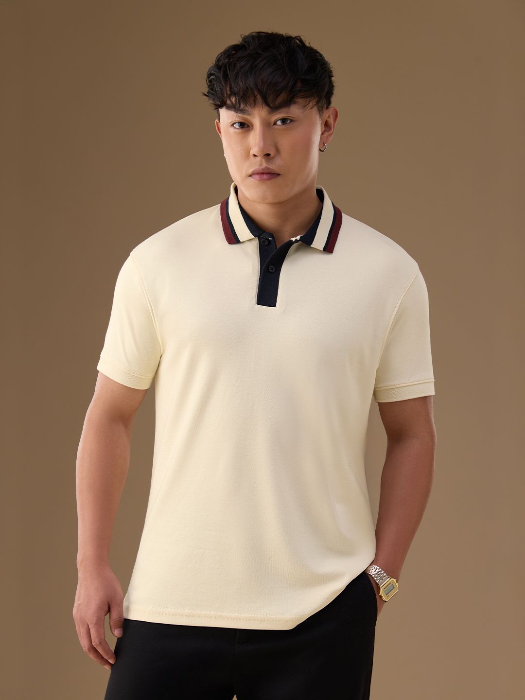 Premium Polo: Tofu white Classic Polos