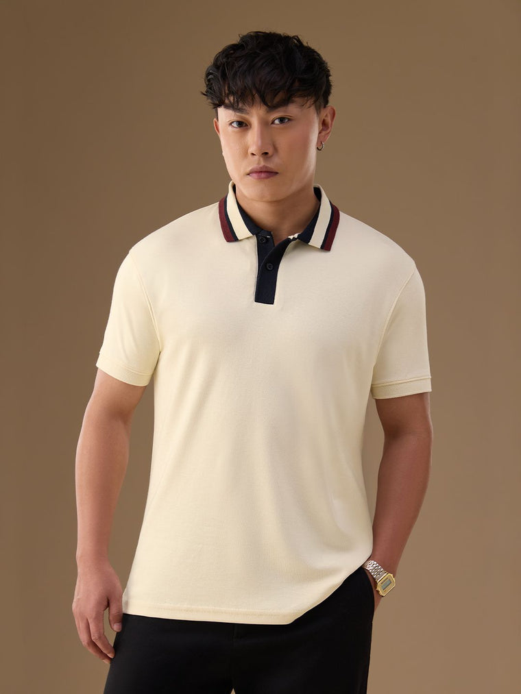 Premium Polo: Tofu white Classic Polos