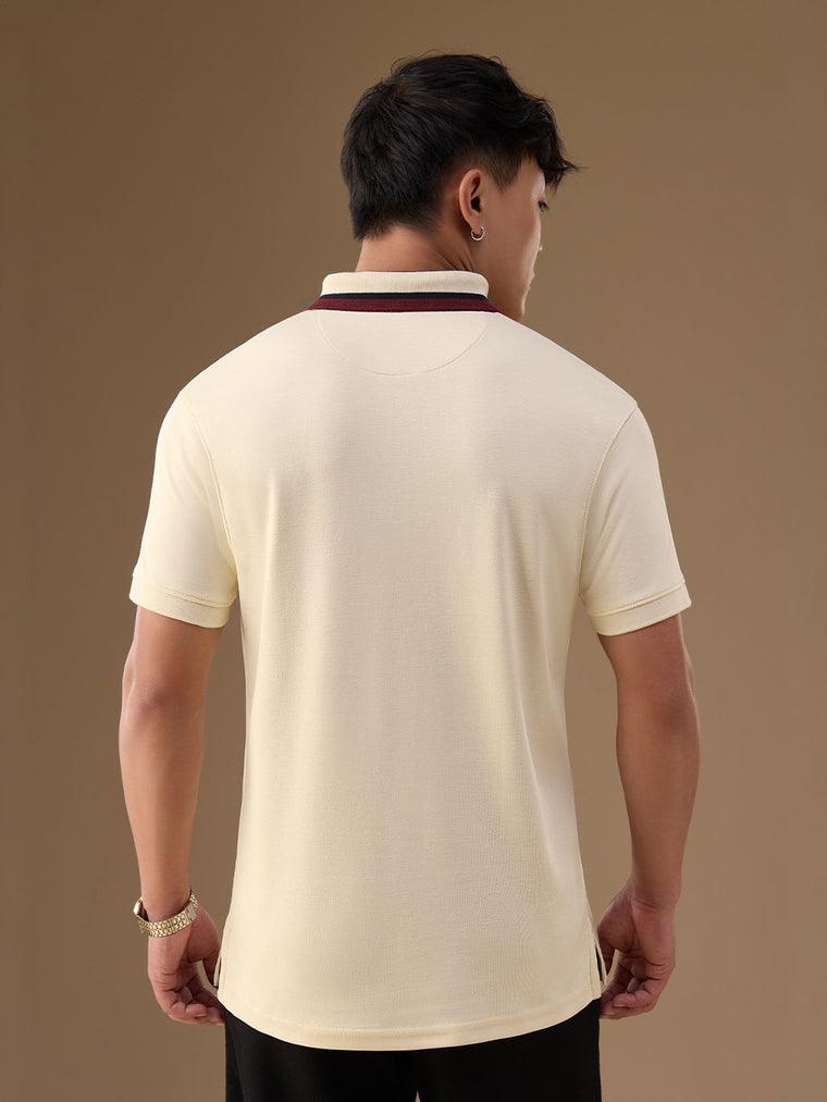 Premium Polo: Tofu white Classic Polos