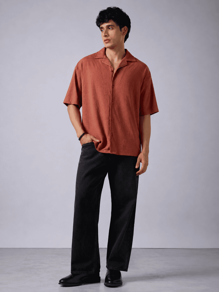 Oversized Shirt: Signia Men Textured Shirts