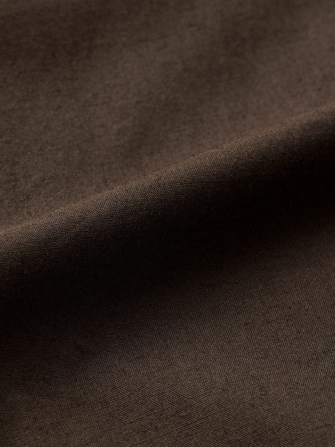 Cotton Linen: Deep Cocoa Cotton Linen Shirts