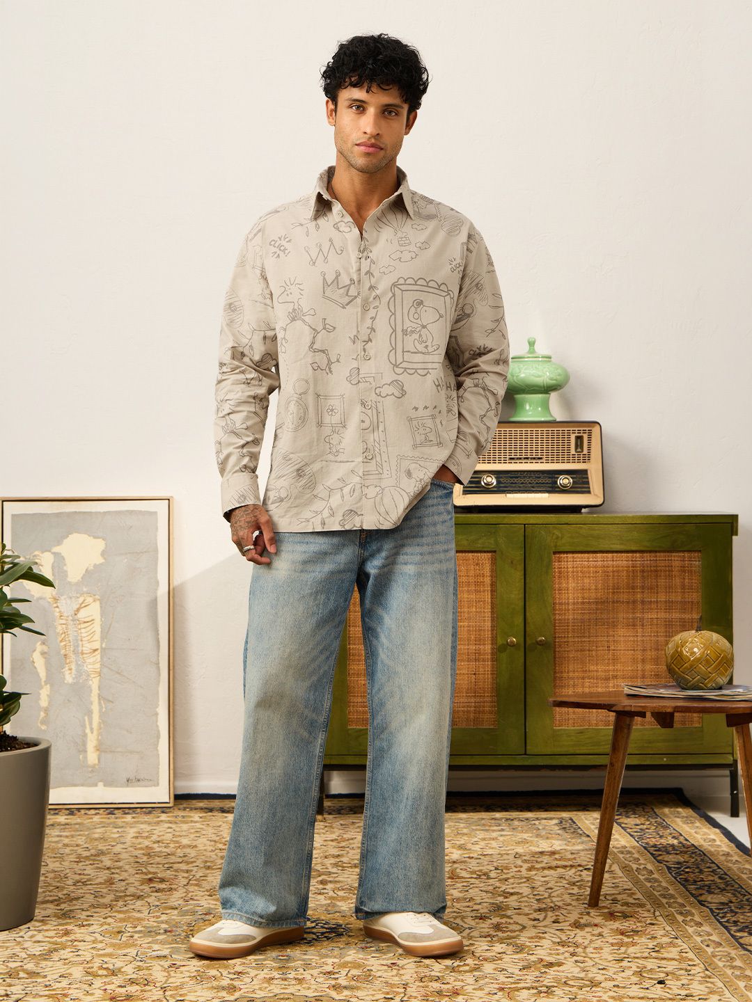 Cotton Linen: Peanuts Life Cotton Linen Shirts
