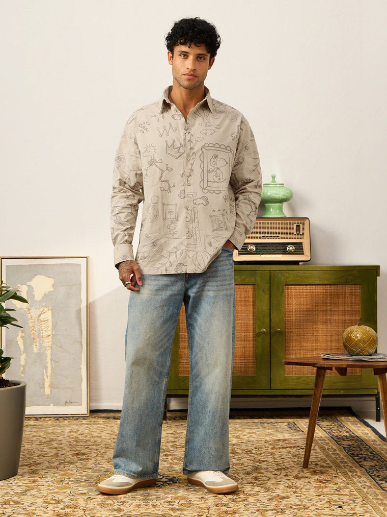 Cotton Linen: Peanuts Life Cotton Linen Shirts
