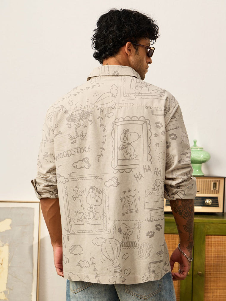 Cotton Linen: Peanuts Life Cotton Linen Shirts