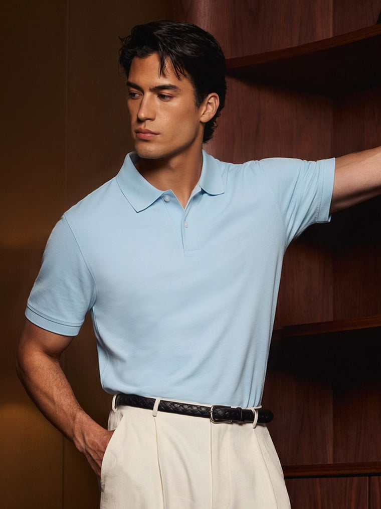 Power Polo: Cerulean Blue Classic Polos