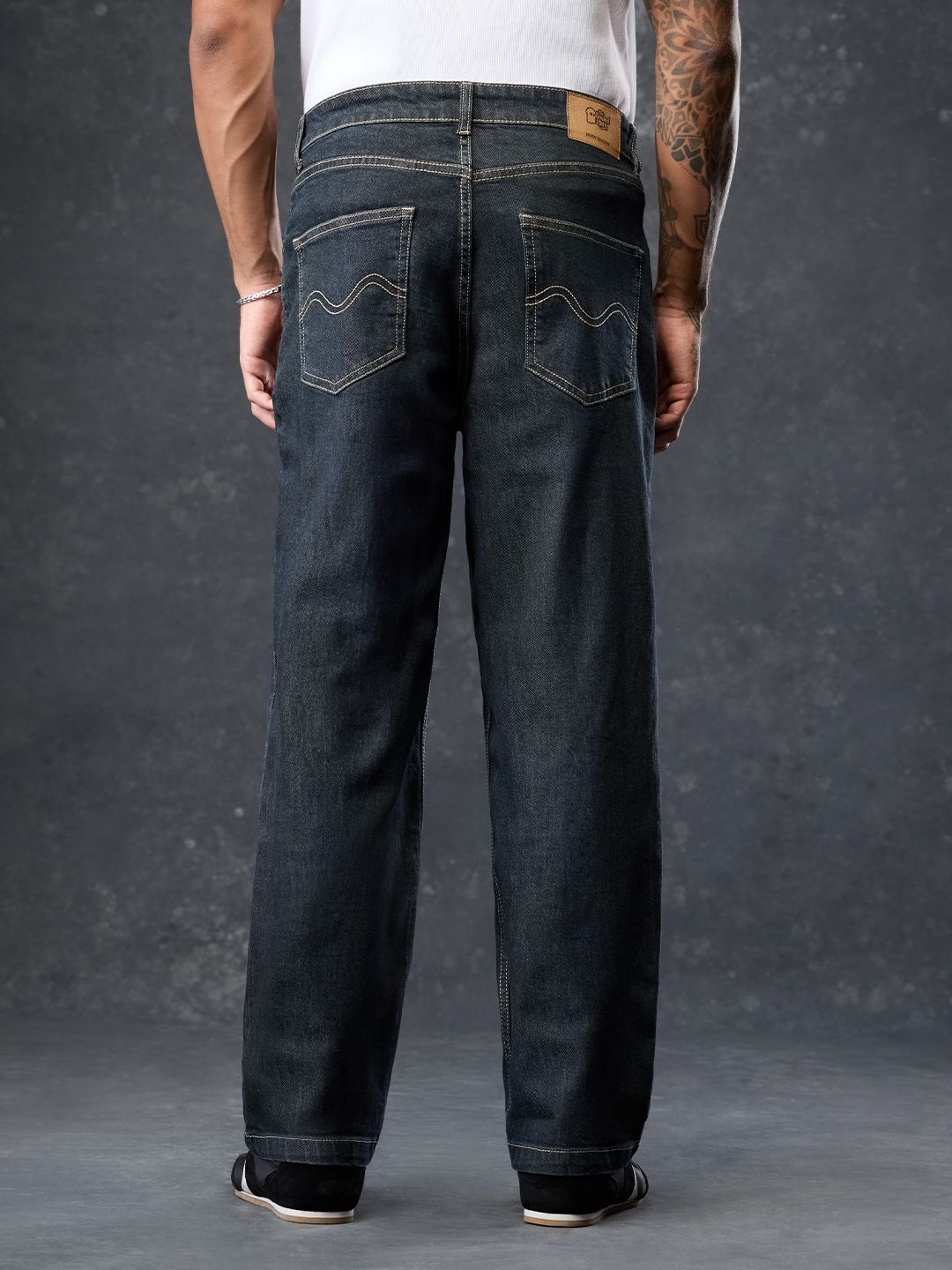 Baggy-Fit Denim: Reo Men Baggy Fit Jeans