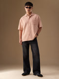 Oversized Shirt: Coral Men Textured Shirts