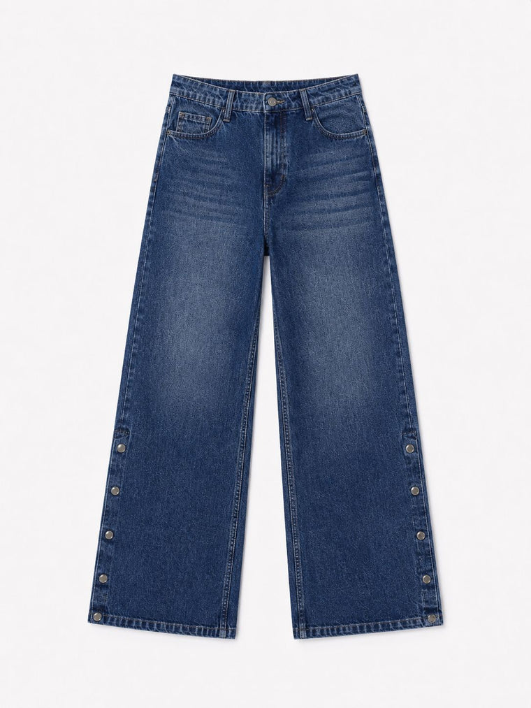 Wide-Leg Denim: Blue Tide Women Wide Denims