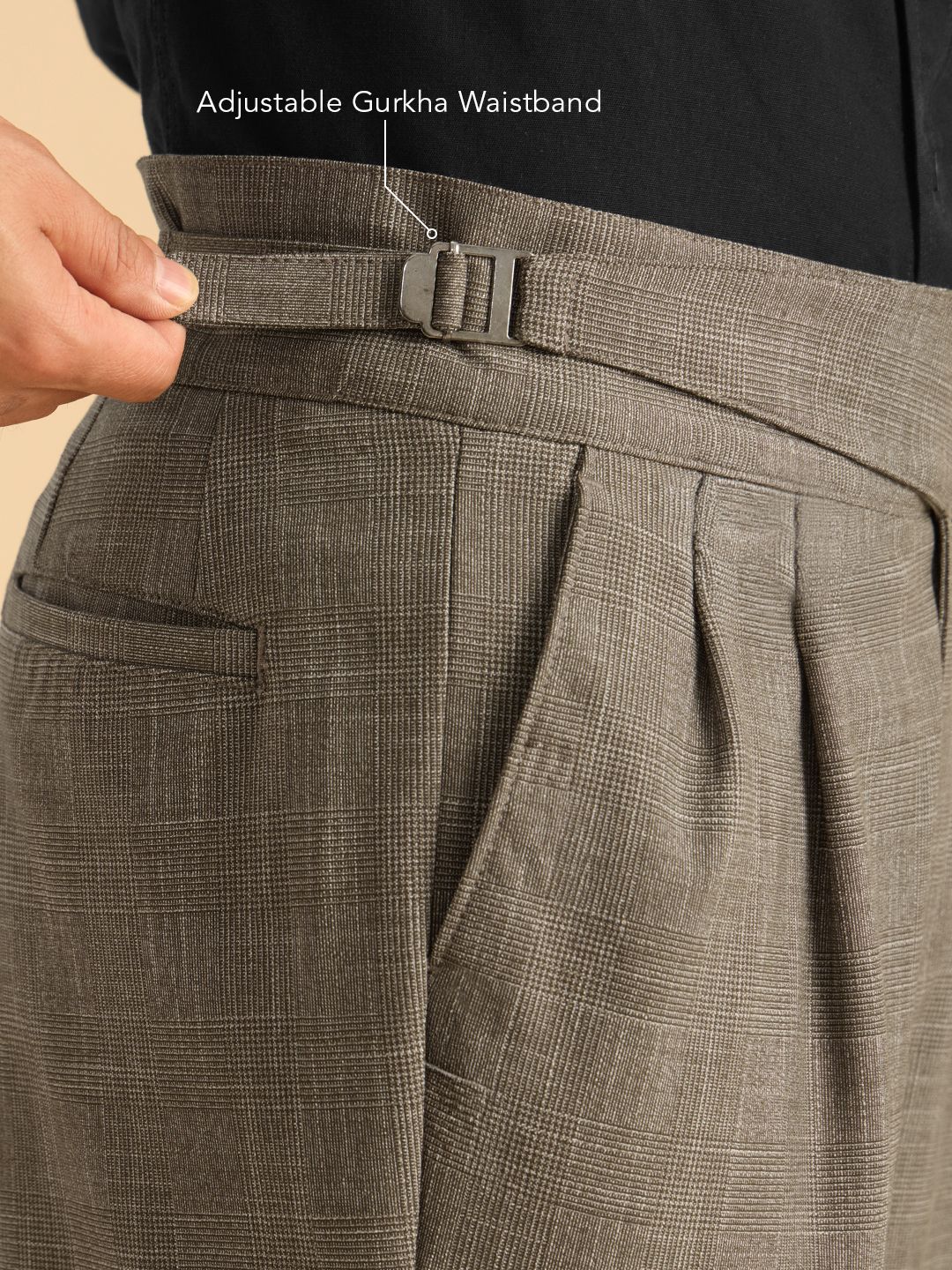 Gurkha Pants: Sepia Men Super Flex Pants
