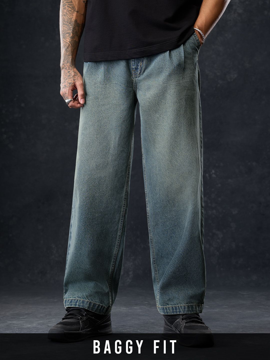 Baggy-Fit Denim: Sulphur Men Baggy Fit Jeans