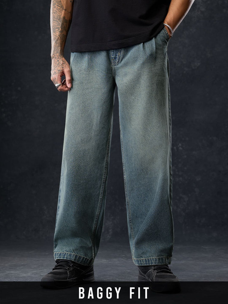 Baggy-Fit Denim: Sulphur Men Baggy Fit Jeans