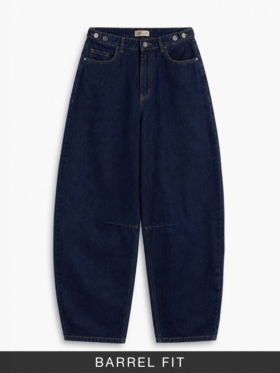 Barrel-Fit Denim: Raw Blue Women Barrel Denims