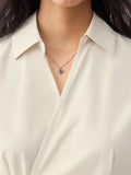 Wrap Shirt: Platinum White Women Regular Shirts