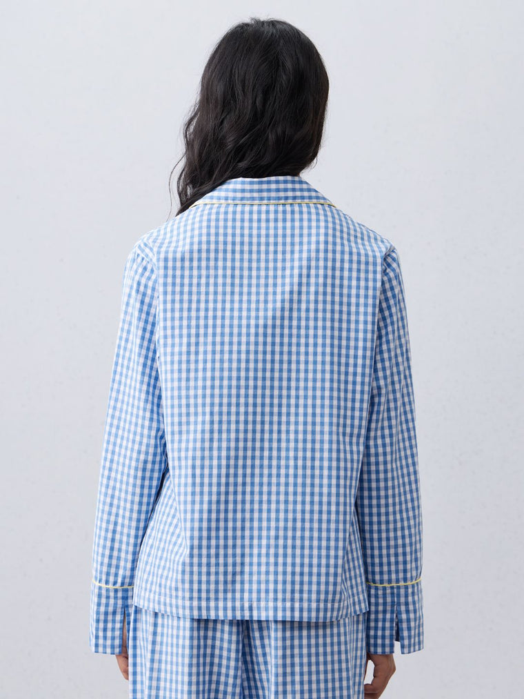 Plaid Shirt: Sleepy Sky Women Lounge Shirts