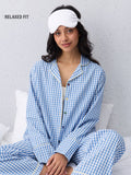 Plaid Shirt: Sleepy Sky Women Lounge Shirts