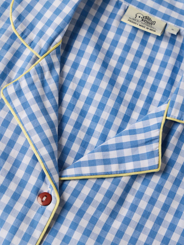Plaid Shirt: Sleepy Sky Women Lounge Shirts