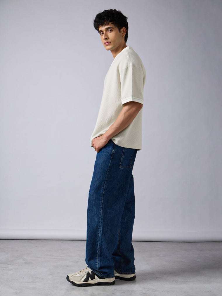 Varsity T-Shirt: Soft Mist V-Neck T-Shirts
