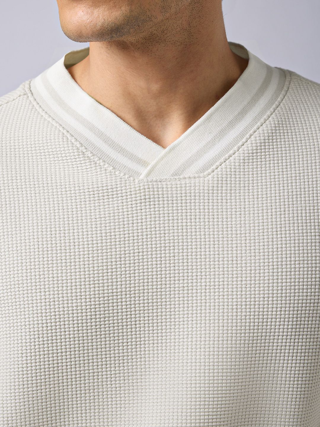 Varsity T-Shirt: Soft Mist V-Neck T-Shirts