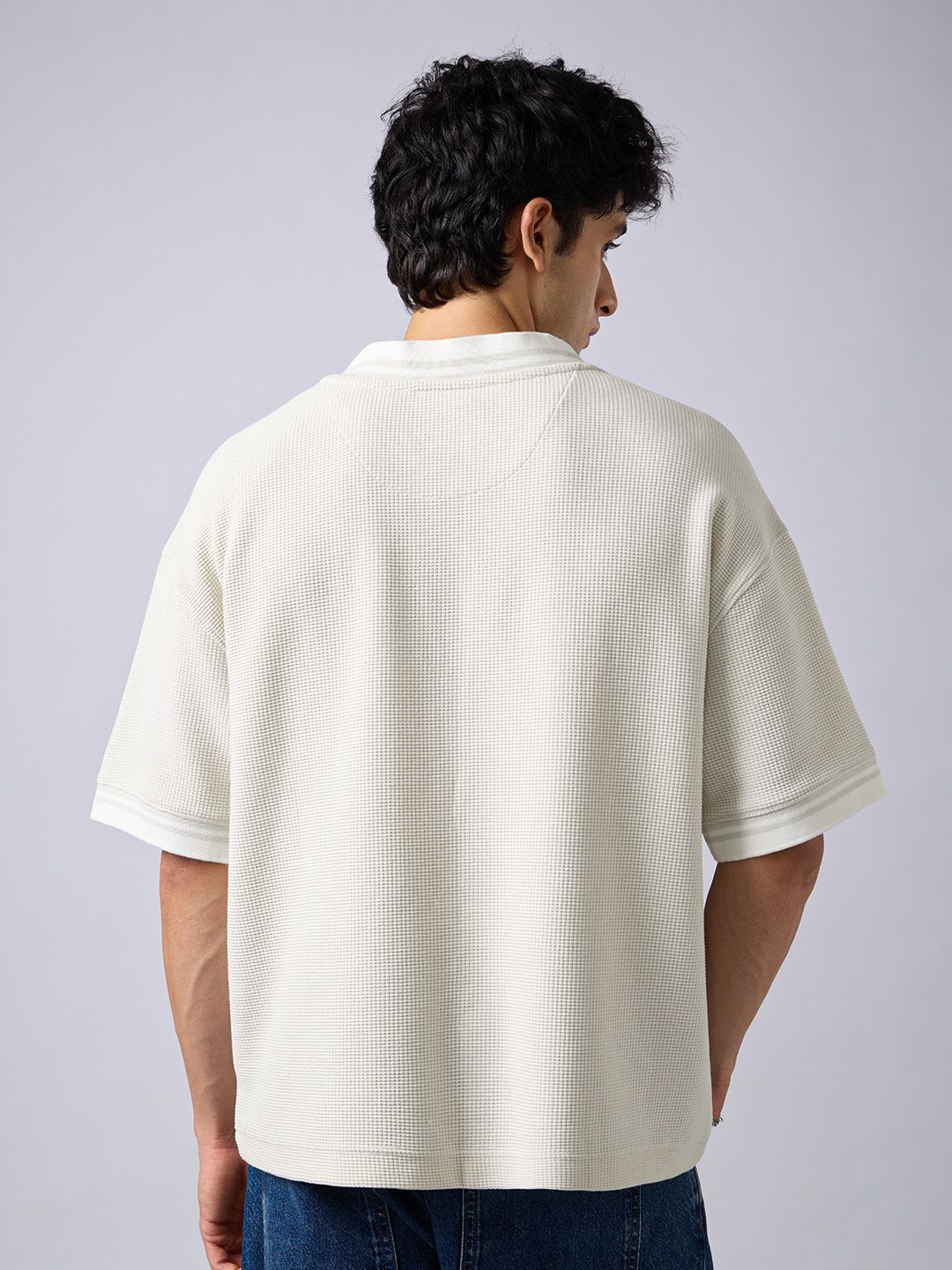 Varsity T-Shirt: Soft Mist V-Neck T-Shirts